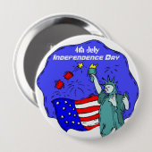 Schaltfläche "Unabhängigkeitstag" Button (Vorne & Hinten)