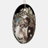 SCHALTFLÄCHE UND BLUME HERZFOTOVORLAGE KERAMIKORNAMENT (Rechts)