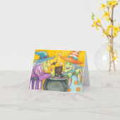 SCHALTFLÄCHE UND SCHWARZE KENNZEICHNUNGSKARTENLÖSC KARTE (Gelbe Blume)