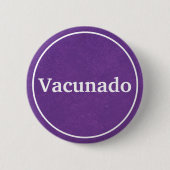 Schaltfläche Vacunado (Lila) Button (Vorderseite)