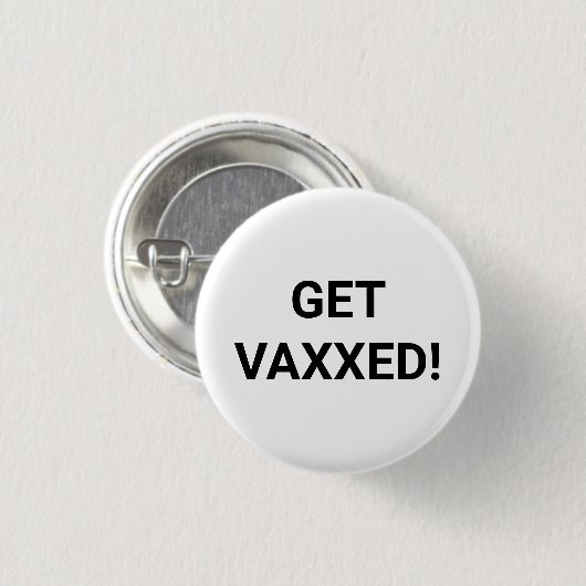Schaltfläche "Vaxxed black & white custom Button" Button (Vorne & Hinten)