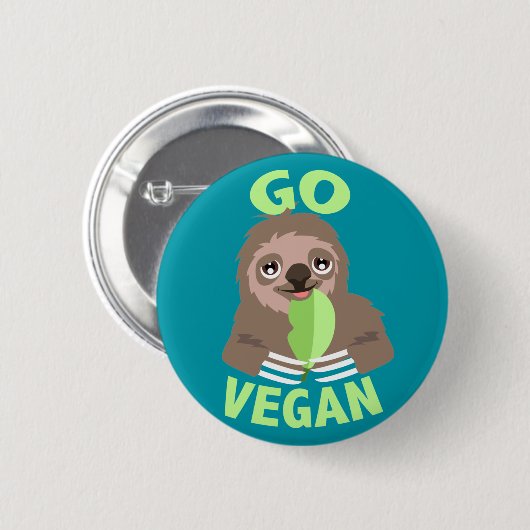 Schaltfläche "Veganes Niedliches Abzeichen-Button" Button (Vorne & Hinten)