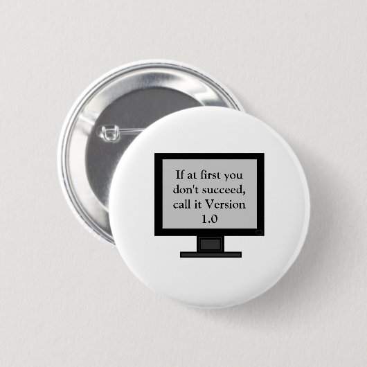 Schaltfläche Version 1.0 Button (Vorne & Hinten)