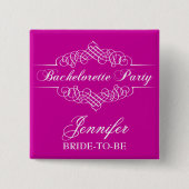 Schaltfläche "verzierter Junggeselinnen-Abschied" Button (Vorderseite)