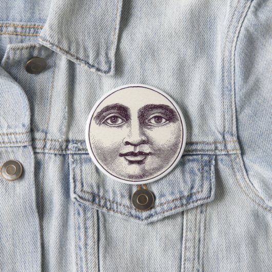 Schaltfläche "Vintag Moon Face" Button (Beispiel)