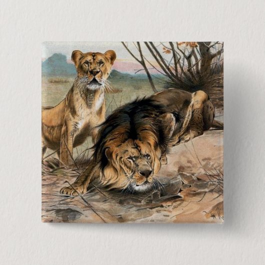Schaltfläche "Vintage Löhne und Löhne" Button (Vorderseite)