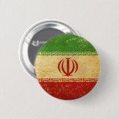 Schaltfläche "Vintages Design für Iran-Flagge" Button (Vorne & Hinten)