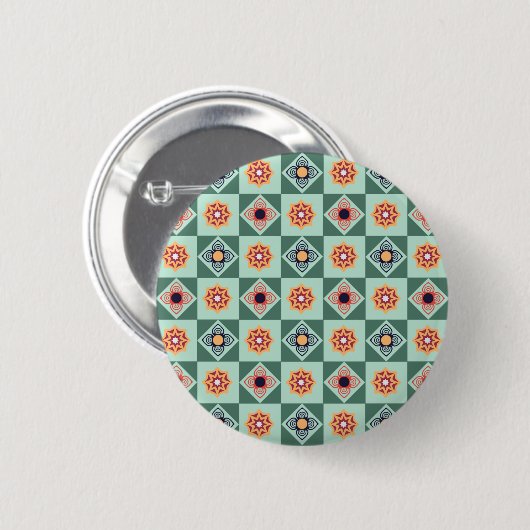 Schaltfläche "Vintages Retro-Muster" Button (Vorne & Hinten)
