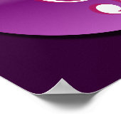 Schaltfläche Violet Treble Clef Poster (Ecke)