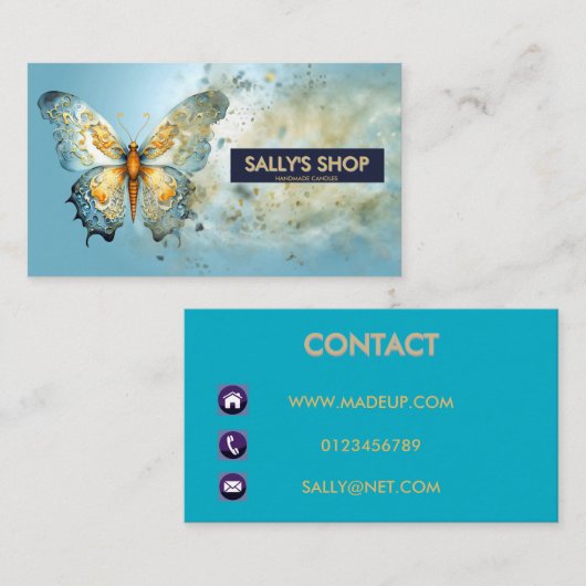 SCHALTFLÄCHE VISITENKARTE (Vorne/Hinten)