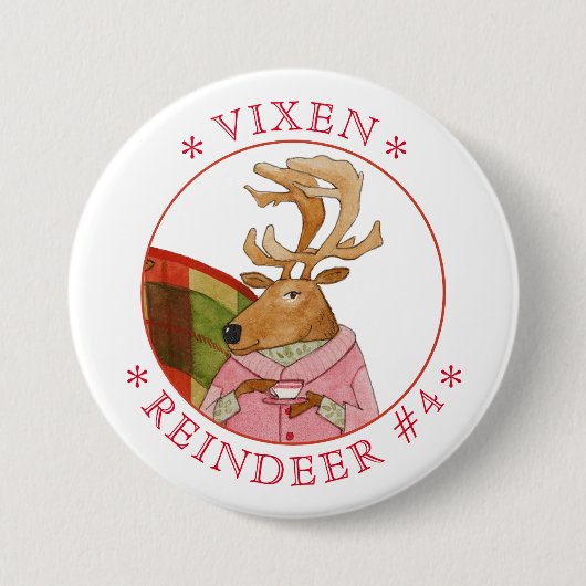 Schaltfläche "VIXEN REINDEER Round-Button" Button (Vorderseite)
