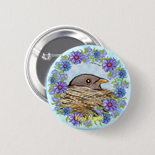 Schaltfläche "Vogel im Nest-Button" Button (Vorne & Hinten)