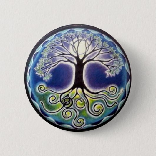Schaltfläche "Vollmond-Tree des Lebens" Button (Vorderseite)