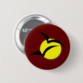 Schaltfläche Vollmond und Fledermäuse Button (Vorne & Hinten)