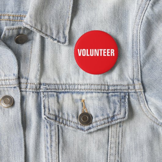 Schaltfläche Volunteer - rot und weiß Button (Beispiel)