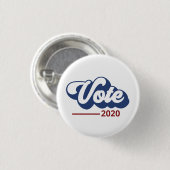 Schaltfläche "Vote 2020 Retro Red & Blue" Button (Vorne & Hinten)