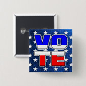 Schaltfläche "Vote American Star Spangled" Button (Vorne & Hinten)