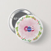 Schaltfläche Wasserfarbe des Ostereis Button (Vorne & Hinten)