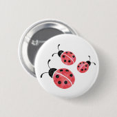 Schaltfläche Wasserfarbe Ladybugs Button (Vorne & Hinten)