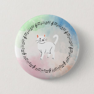 Schaltfläche "Wasserfarben-Musikkatze" Button