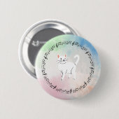 Schaltfläche "Wasserfarben-Musikkatze" Button (Vorne & Hinten)