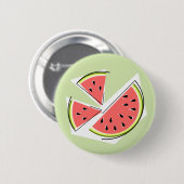 Schaltfläche Wassermelone Farbe Grün Button (Vorne & Hinten)