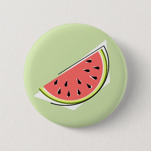 Schaltfläche Wassermelone Grüne Slice Button (Vorderseite)