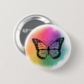 Schaltfläche "Watercolor Butterfly" Button (Vorne & Hinten)