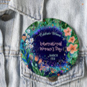 Schaltfläche "Watercolor Floral Women's Day" Button