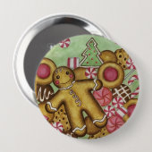Schaltfläche "Weihnachtsgingerbrot" Button (Vorne & Hinten)