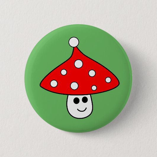 Schaltfläche Weihnachtsmannmütze Pilz Button (Vorderseite)