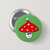 Schaltfläche Weihnachtsmannmütze Pilz Button (Vorne & Hinten)