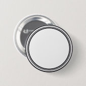 SCHALTFLÄCHE Weiß & Schwarz + Ihr Text Button (Vorne & Hinten)