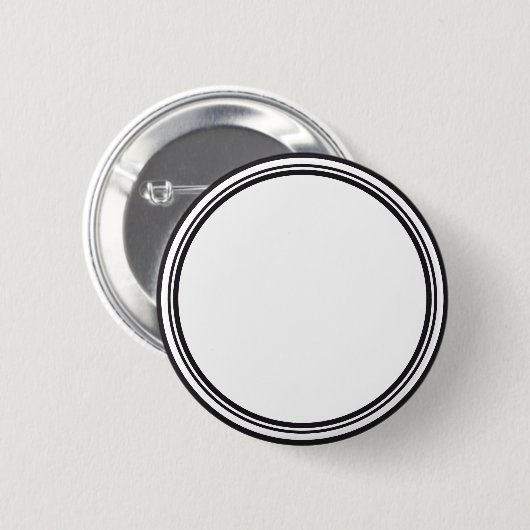 SCHALTFLÄCHE Weiß & Schwarz + Ihr Text Button (Vorne & Hinten)