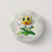 Schaltfläche "Weiße Blume" Button (Vorderseite)