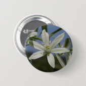 Schaltfläche "Weiße Blume" im Frühjahr Button (Vorne & Hinten)