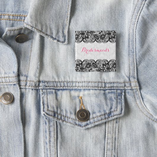 Schaltfläche "Weiße Damaskus und schwarze Spitzen- Button (Beispiel)