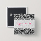 Schaltfläche "Weiße Damaskus und schwarze Spitzen- Button (Vorne & Hinten)