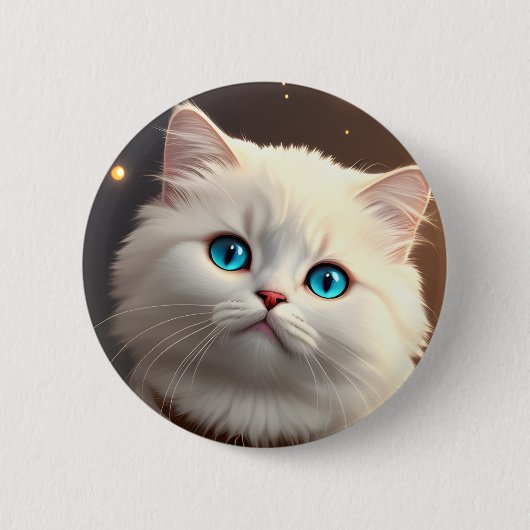 Schaltfläche "Weiße Katze" Button (Vorderseite)