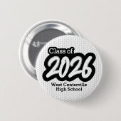 Schaltfläche "Weiße Pinselklasse 2026" Button (Vorne & Hinten)