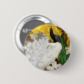 Schaltfläche: Weiße und blaue Pflaster Button (Vorne & Hinten)