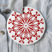 Schaltfläche, weißer Hintergrund Roter Blumendesig Button (Beispiel)