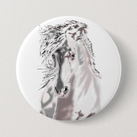 Schaltfläche "Weißes Pferd" Button (Vorderseite)