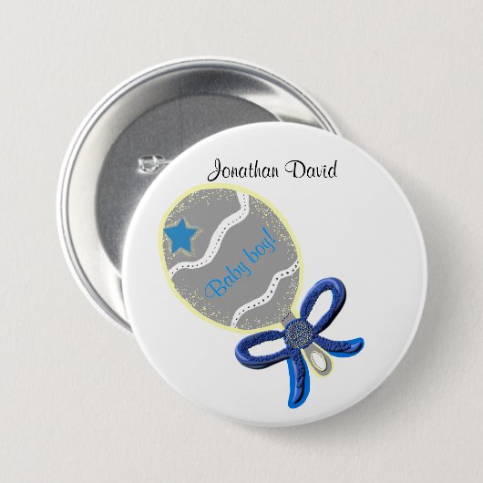 Schaltfläche "Welcome Baby Boy" Button (Vorne & Hinten)