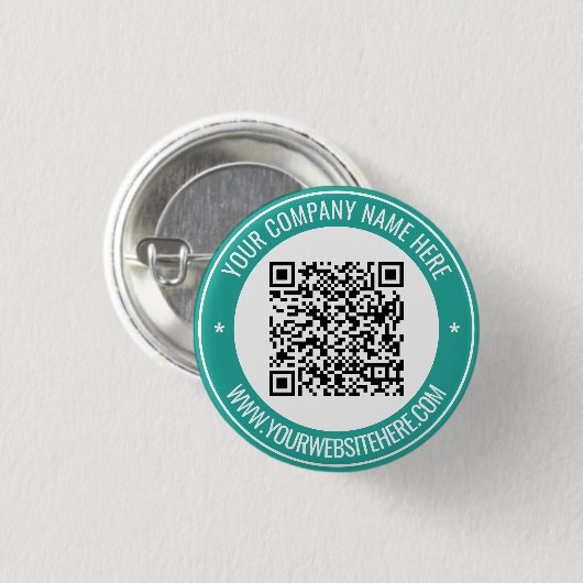 Schaltfläche "Werbe-Website für den QR-Code" Button (Vorne & Hinten)