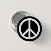 Schaltfläche "White Peace Symbol" Button (Vorne & Hinten)