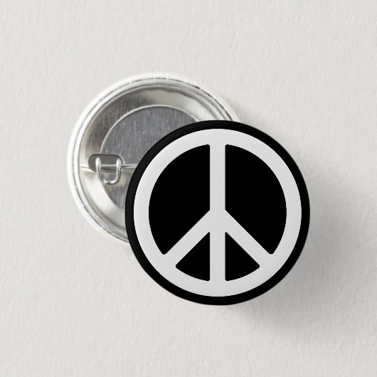 Schaltfläche "White Peace Symbol" Button (Vorne & Hinten)