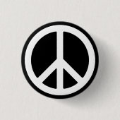 Schaltfläche "White Peace Symbol" Button (Vorderseite)