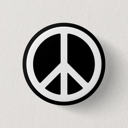 Schaltfläche "White Peace Symbol" Button (Vorderseite)