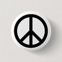 Schaltfläche "White Peace Symbol" Button